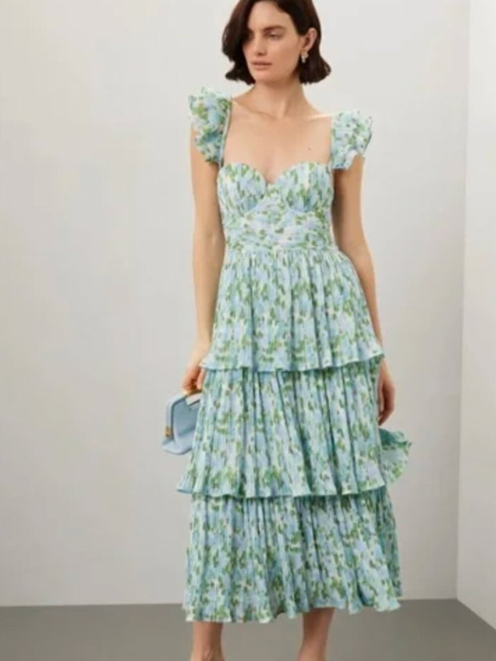 Rachel Parcell Corset Pleated Midi Dress